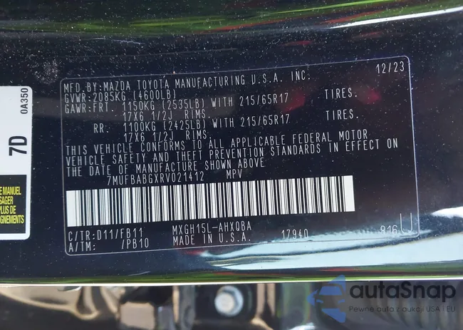 7MUFBABGXRV021412: 41893255