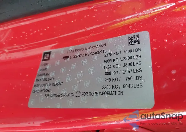 1GCRYAEH3KZ405918: 41894338