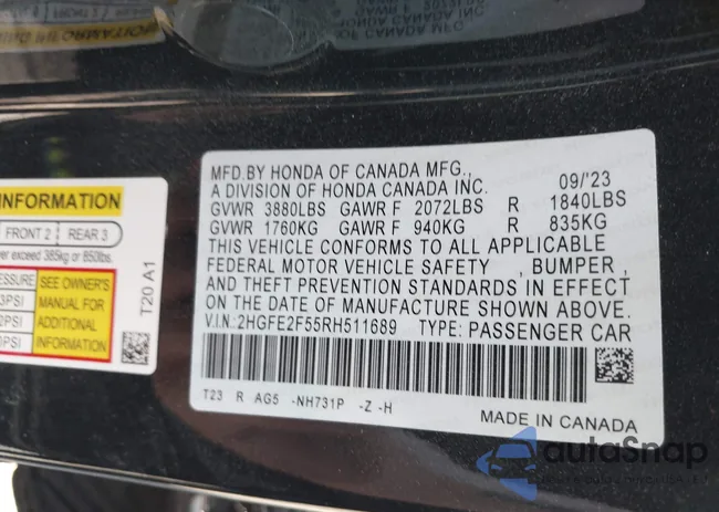 2HGFE2F55RH511689: 41894434