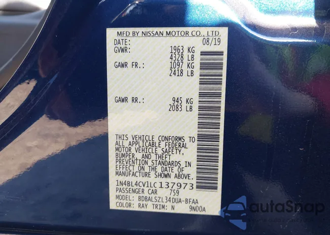 1N4BL4CV1LC137973: 41894053