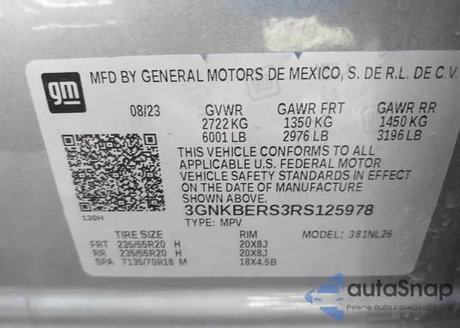 3GNKBERS3RS125978: 41895310