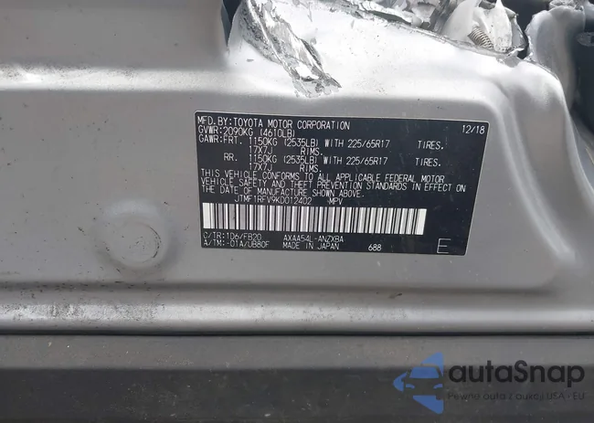 JTMF1RFV9KD012402: 41895600