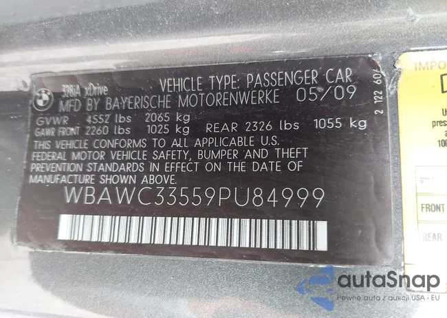 WBAWC33559PU84999: 41896343