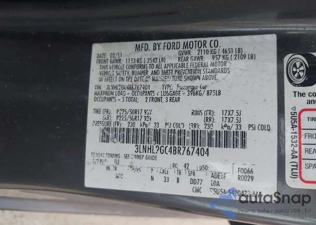 3LNHL2GC4BR767404: 41895780