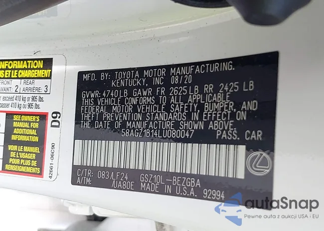 58AGZ1B14LU080047: 41897502