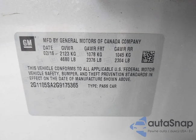 2G1105SA2G9175365: 41896893