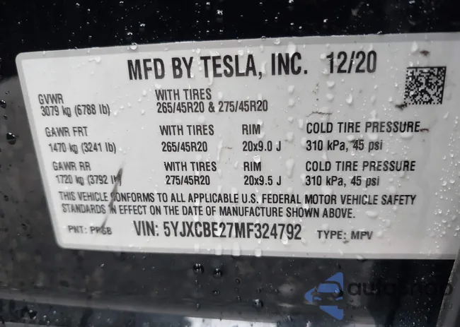 5YJXCBE27MF324792: 41898704