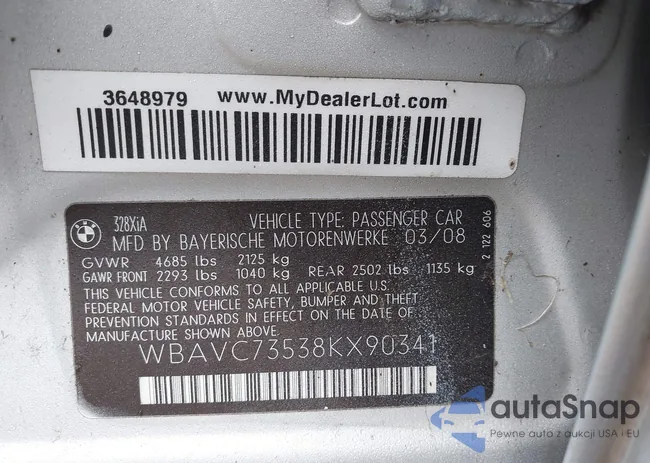 WBAVC73538KX90341: 41897799