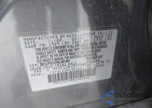 3N1CP5CV2NL481461: 41899293