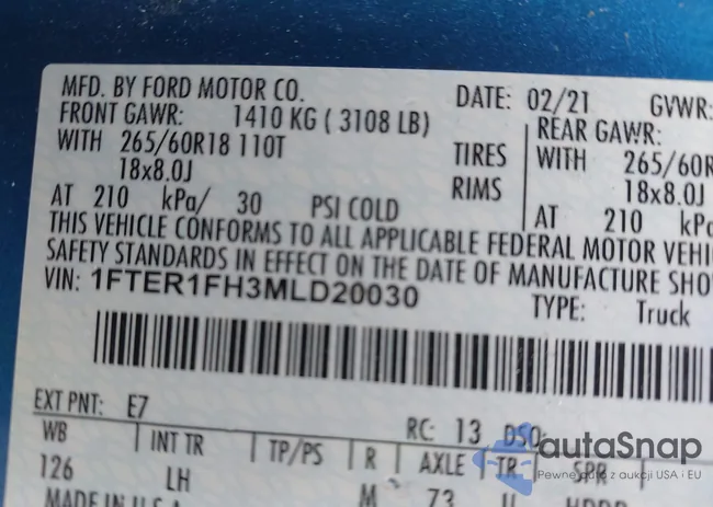 1FTER1FH3MLD20030: 41899678