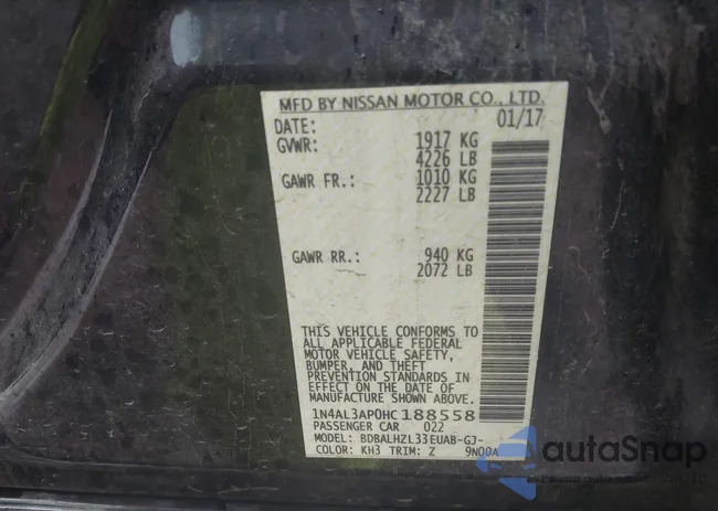 1N4AL3AP0HC188558: 41899007