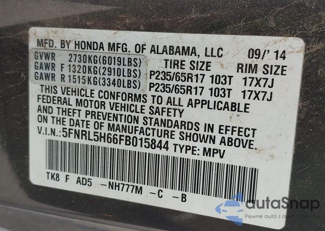 5FNRL5H66FB015844: 41900381