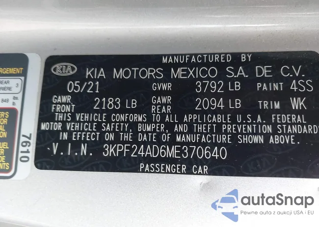 3KPF24AD6ME370640: 41900460