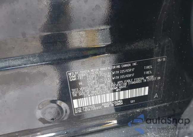 2T3W1RFV7KC014296: 41900525