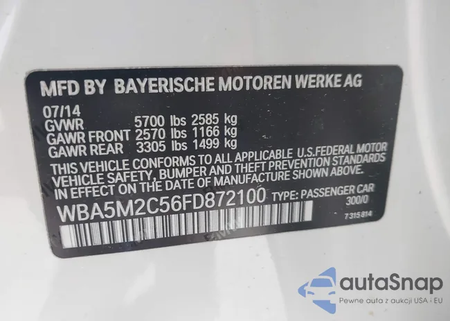 WBA5M2C56FD872100: 41900105