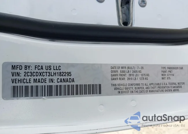 2C3CDXCT3LH182295: 41901120