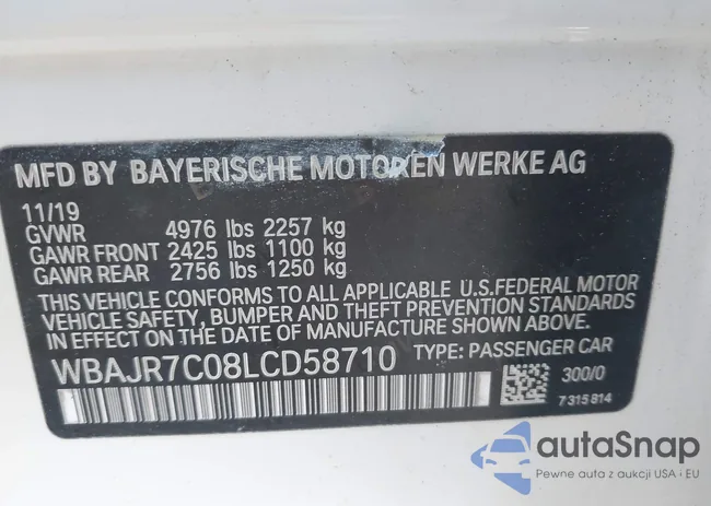 WBAJR7C08LCD58710: 41901131