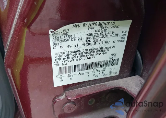 1FT7W2BT2CEA24873: 41901602