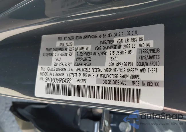 3MVDMBCMXRM640631: 41900958