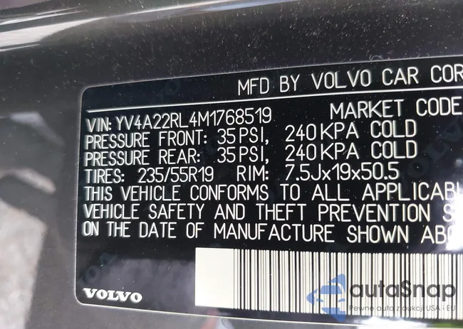 YV4A22RL4M1768519: 41901063