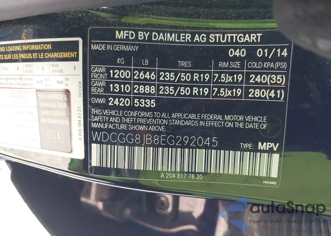 WDCGG8JB8EG292045: 41902291