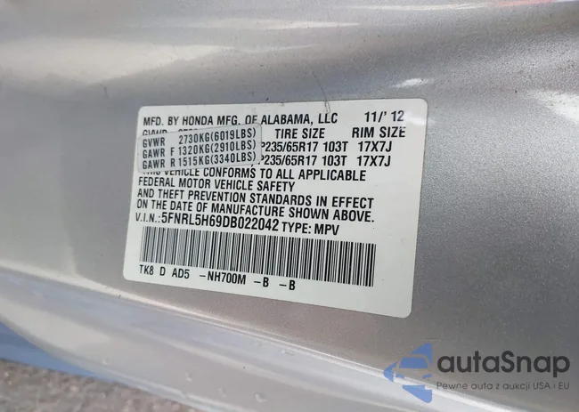 5FNRL5H69DB022042: 41902796