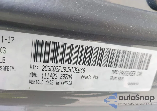 2C3CDZFJ3JH192649: 41902844