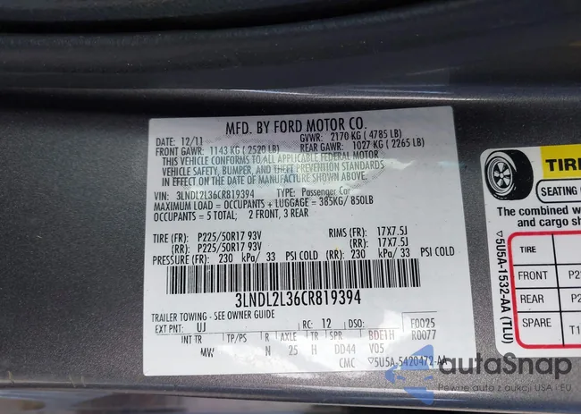 3LNDL2L36CR819394: 41904404