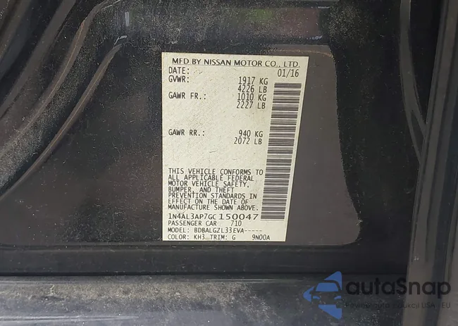 1N4AL3AP7GC150047: 41904461