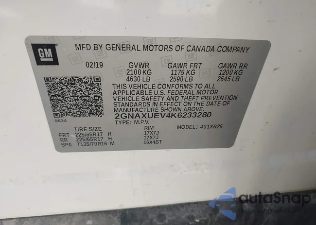 2GNAXUEV4K6233280: 41903745