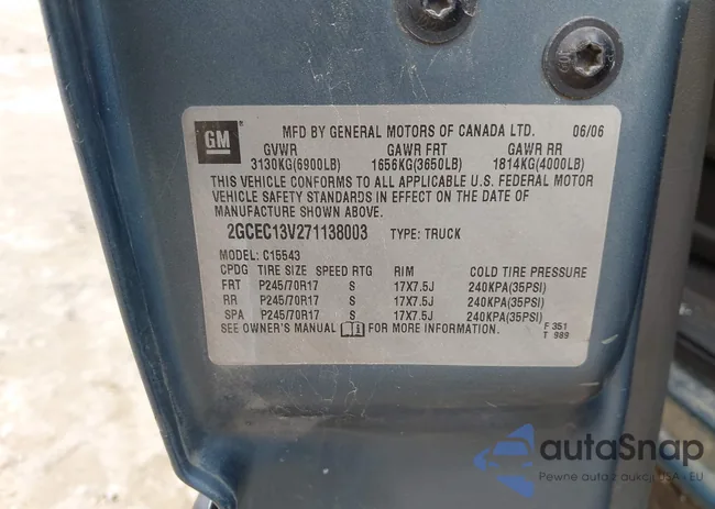 2GCEC13V271138003: 41903812