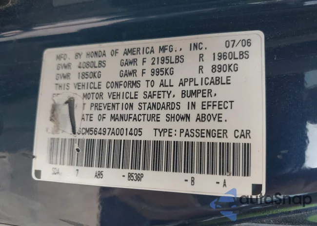 1HGCM56497A001405: 41904747