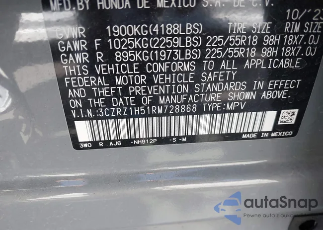 3CZRZ1H51RM728868: 41906387