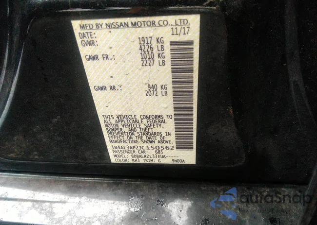 1N4AL3AP2JC150562: 41907225