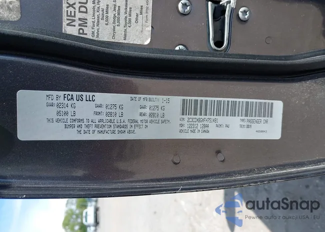 2C3CDXBGXFH751491: 41907243