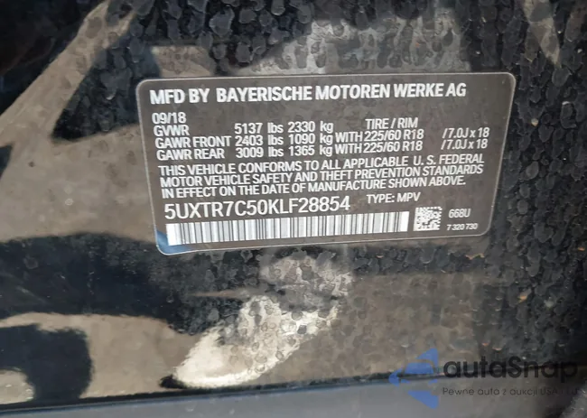 5UXTR7C50KLF28854: 41907021