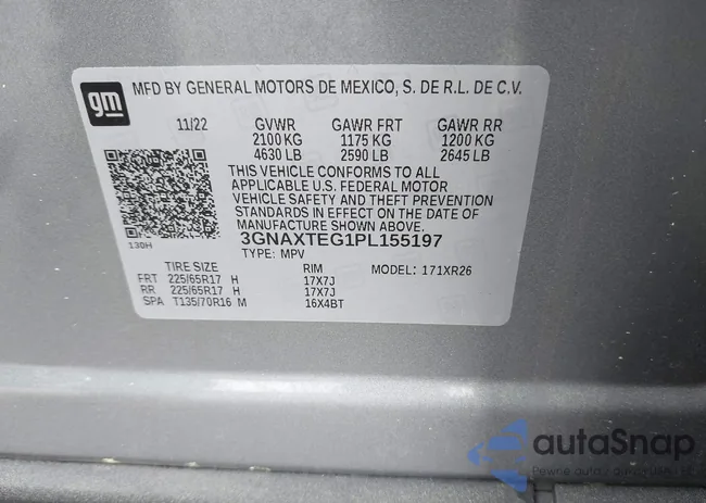 3GNAXTEG1PL155197: 41908313