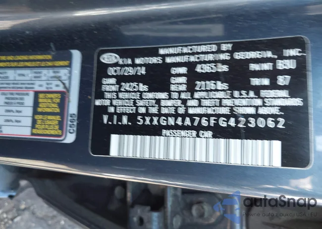 5XXGN4A76FG423062: 41908337