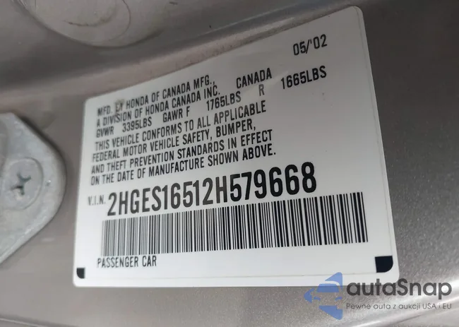 2HGES16512H579668: 41907761