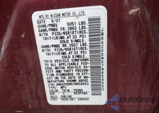 JN8AZ08W57W659853: 41907914