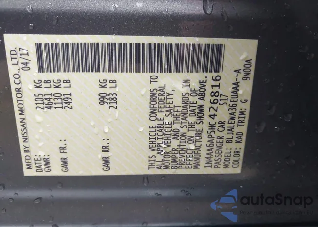 1N4AA6AP5HC426816: 42906766