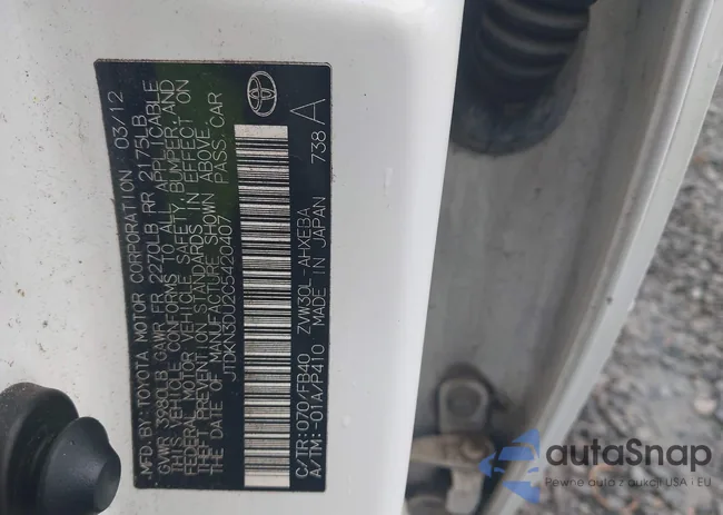 JTDKN3DU2C5420407: 42906857