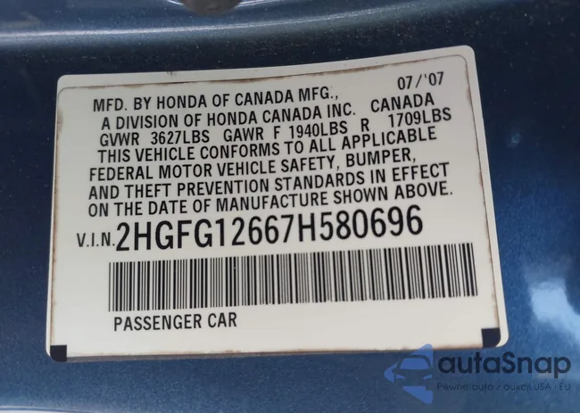 2HGFG12667H580696: 42906899