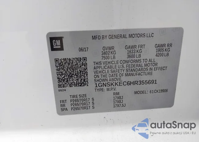 1GNSKKEC6HR355691: 42906953