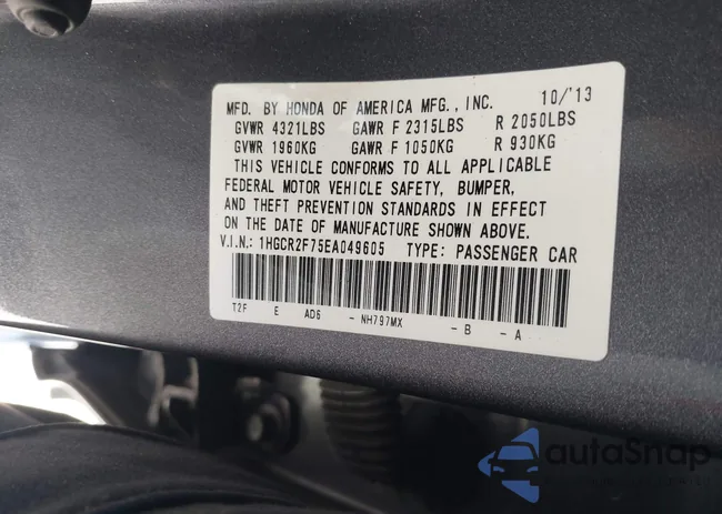 1HGCR2F75EA049605: 42907167