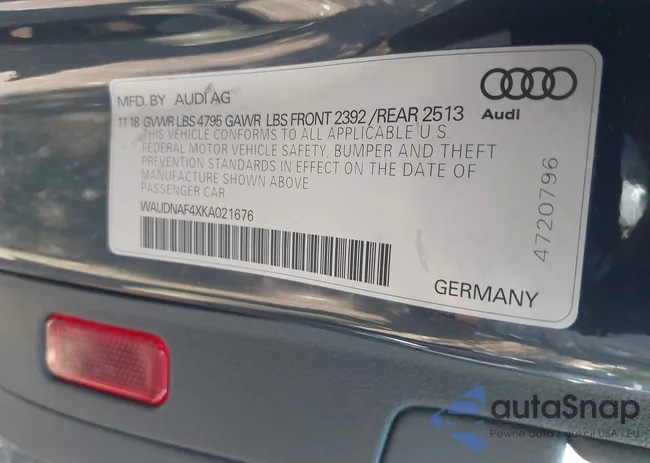 WAUDNAF4XKA021676: 42906343