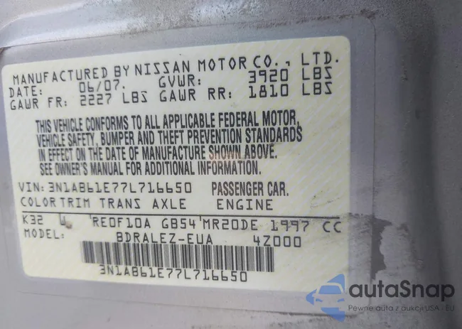 3N1AB61E77L716650: 42906349