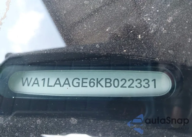 WA1LAAGE6KB022331: 42906485
