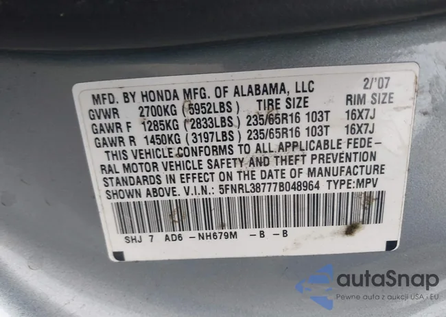 5FNRL38777B048964: 42906552