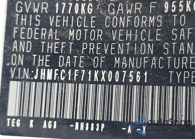 JHMFC1F71KX007561: 42906646